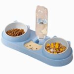 Extralink Pets Double Dog Cat Bowl, Water Food Dispenser Bowl with Water Feeder pet-821 - imagine 3