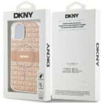 DKNY DKHMP14SHRHSEP iPhone 14 / 15 / 13 6.1 inch pink hardcase IML Mono & Stripe MagSafe - imagine 8