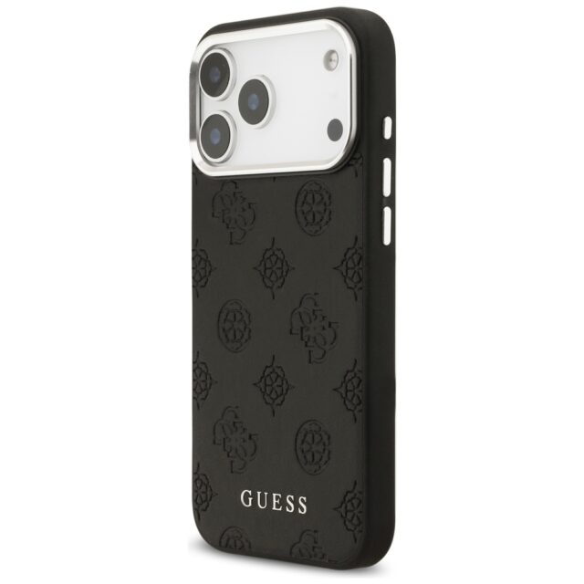Guess Peony Hot Stamp Script MagSafe Case for iPhone 17 Pro Max Black - imagine 2