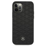 Mercedes MEHCP12LSPSBK iPhone 12 Pro Max 6,7" black hardcase Leather Quilted Embossed - imagine 3