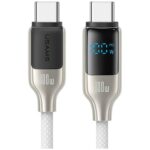 USAMS USB-C to USB-C Cable 100W 1.2m Digital Display Zinc Alloy Fast Charging Data Cable HX Seri