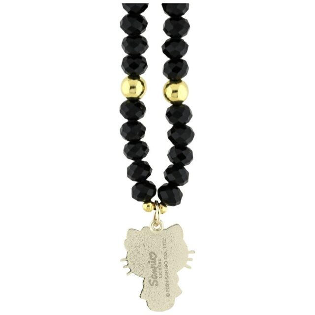 Hello Kitty Pearls and Beads Kitty Charm Phone Charm Black - imagine 3