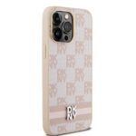 DKNY DKHCP14XPCPTSSP iPhone 14 Pro Max 6.7 inch pink hardcase Leather Checkered Mono Pattern & Print - imagine 4