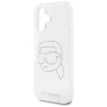Case Karl Lagerfeld IML Rhinestones Karl Head for iPhone 16 transparent - imagine 6
