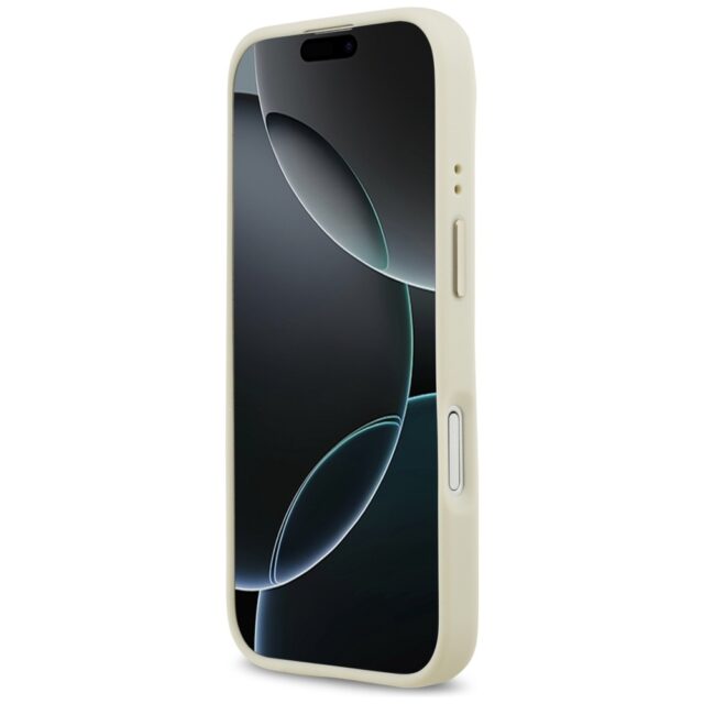 Case Guess Grained Strass Logo MagSafe for iPhone 17 beige - imagine 5