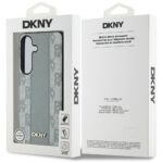 Case DKNY Leather Checkered Pattern MagSafe for Samsung Galaxy S25 taupe - imagine 8
