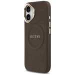 Case Guess Peony Hot Stamp MagSafe for iPhone 17 brown - imagine 2