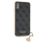 Guess GUHCI65GF4GGR iPhone Xs Max grey hard case 4G Charms Collection - imagine 4