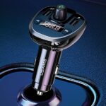 USAMS Hands-Free Kit C21 with FM Transmitter, Bluetooth 5.0, MP3, 2xUSB 3.4A black CC115GC - imagine 2