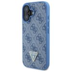 Guess GUHCP16SP4TDSCPB iPhone 16 6.1" blue hardcase Leather Metal Logo Strass Crossbody - imagine 2