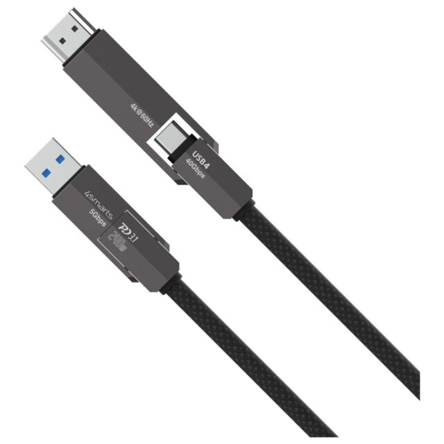 Cable 4smarts ComboCord USB4 HDMI 240W 1.5m black - imagine 4