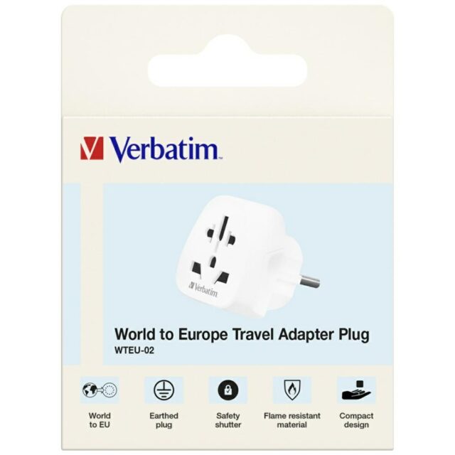 Verbatim Travel Adapter EU/UK/US WTEU-02 white 49549 - imagine 6