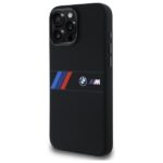 BMW BMHMP16X23SAXK iPhone 16 Pro Max 6.9" black hardcase Silicone Middle Stripe MagSafe - imagine 2