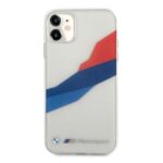 Etui BMW BMHCN61SKTGT iPhone 11 / Xr 6.1" transparent hardcase Motorsport Tricolor - imagine 3