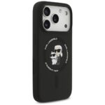 Karl Lagerfeld Silicone Karl&Choupette Ring MagSafe Case for iPhone 17 Pro Black - imagine 4