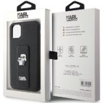 Karl Lagerfeld KLHCN61GSAKCPK iPhone 11/ Xr 6.1" black hardcase Gripstand Saffiano Karl&Choup - imagine 8