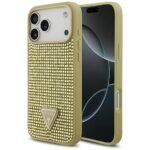 Case Guess Rhinestone Triangle Logo for   iPhone 17 Pro Max gold