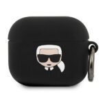 Karl Lagerfeld KLACA3SILKHBK AirPods 3 cover black Silicone Ikonik