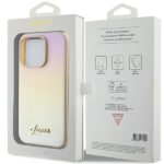 Guess GUHCP14LPSAIRSD iPhone 14 Pro 6.1" gold hardcase Saffiano Iridescent Script - imagine 8