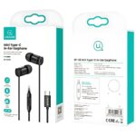 USAMS stereo earphones EP-46 USB-C black 1.2m HSEP4603 - imagine 9