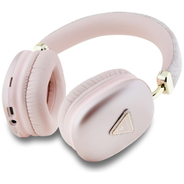 Headphones  Guess Bluetooth 5.3 4G Triangle Logo pink - imagine 2