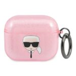 Karl Lagerfeld KLA3UKHGP AirPods 3 cover pink Glitter Karl`s Head