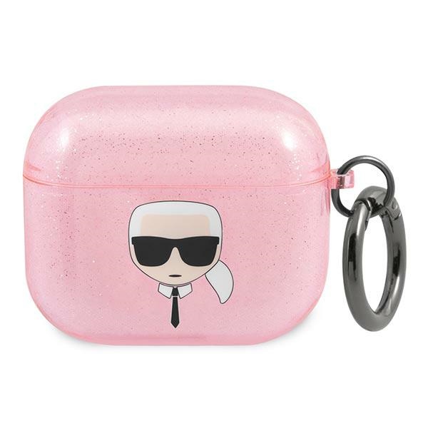 cps-efc943f2ef99855dea907dd511d25648-2025-12-06-16-52-14 Karl Lagerfeld KLA3UKHGP AirPods 3 cover pink Glitter Karl`s Head - imagine 1