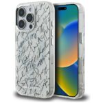 Case Karl Lagerfeld IML Karl Script Pattern MagSafe for iPhone 16 Pro white