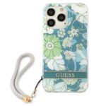 Guess GUHCP13LHFLSN iPhone 13 Pro / 13 6,1" green hardcase Flower Strap - imagine 3