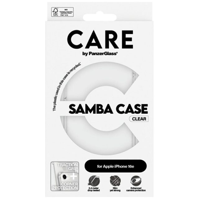 Case CARE by PanzerGlass Fashion for iPhone 16e transparent - imagine 3