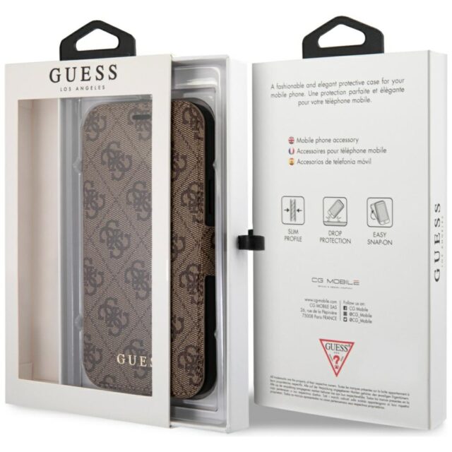 Guess GUFLBKSP12L4GB iPhone 12 Pro Max 6,7" brown book 4G Charms Collection - imagine 7