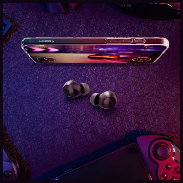 TWS Headphones Spigen SA2401 ANC PRO white - imagine 3