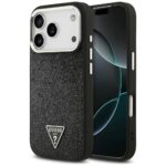 Case Guess Glitter Triangle Logo MagSafe for iPhone 17 Pro black