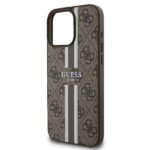 Guess GUHMP16LP4RPSW iPhone 16 Pro 6.3" brown hardcase 4G Printed Stripes MagSafe - imagine 6