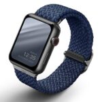 UNIQ Aspen Strap Apple Watch 44/42/45mm Series 1/2/3/4/5/6/7/8/SE/SE2/SE3 Braided oxford blue