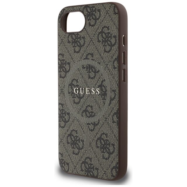 Case Guess 4G Ring Classic Logo MagSafe for iPhone 16e brown - imagine 6