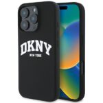 DKNY DKHMP16LSNYACH iPhone 16 Pro 6.3" black hardcase Silicone White Printed Logo MagSafe