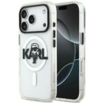 Karl Lagerfeld IML Karl Sketch Logo MagSafe Case for iPhone 17 Pro Clear