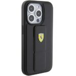 Ferrari FEHCP15XGSPSIK iPhone 15 Pro Max 6.7" black hardcase Grip Stand Metal Logo - imagine 5
