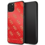 Guess GUHCN654GGPRE iPhone 11 Pro Max red hard case 4G Double Layer Glitter
