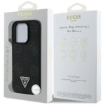 Case Guess Grained Hot Stamp Peony Triangle Logo MagSafe for iPhone 16 Pro Max black - imagine 8