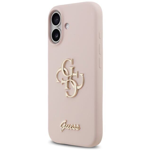 Guess Silicone Big 4G Script Case for iPhone 17 Pink - imagine 2