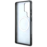 Case Guess 4G Background Gold Electroplated Peony Pattern MagSafe for Samsung Galaxy S25 Utra black - imagine 7