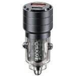 USAMS car charger C36 USB+USB-C 95W Fast Charge black CC176CC01 (US-CC176)