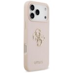 Guess Grained Big 4G & Classic Logo Case for iPhone 17 Pro Max Pink - imagine 4