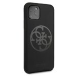 Guess GUHCN58LS4GBK iPhone 11 Pro black hard case Silicone 4G Tone On Tone - imagine 5