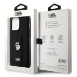 Karl Lagerfeld KLHCP13LGSACHPK iPhone 13Pro / 13 6.1" black hardcase Gripstand Saffiano Choup - imagine 8