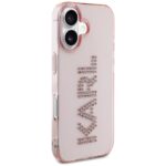 Case Karl Lagerfeld IML Rhinestones Logo for iPhone 16 pink - imagine 4