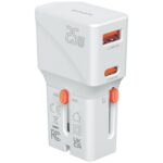 Travel charger 4smarts World Travel Adapter Nomad Pocket 25W USB-C/USB-A white