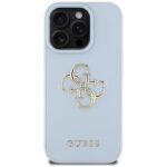 Case Guess Grained Big 4G Logo Small Classic Logo for iPhone 16 Pro blue - imagine 3